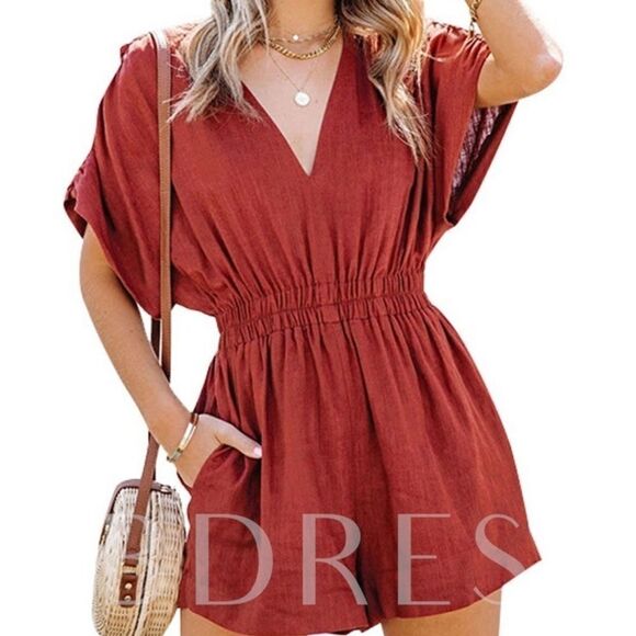 V ERY J Cotton Linen Loose Romper Playsuit L - Picture 3 of 8